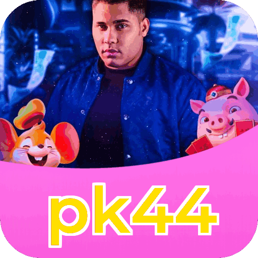 Interface do aplicativo pk44 mostrando jogos disponíveis no iOS e Android
